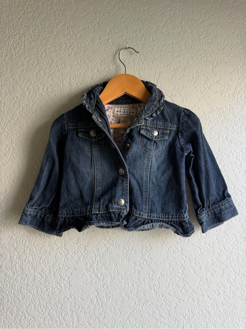 Arizona Jean Company Dark Denim Jean Jacket in Deep Blue